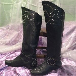 Funky For Sure! Black Boots with Studs
